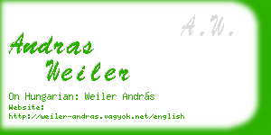 andras weiler business card
